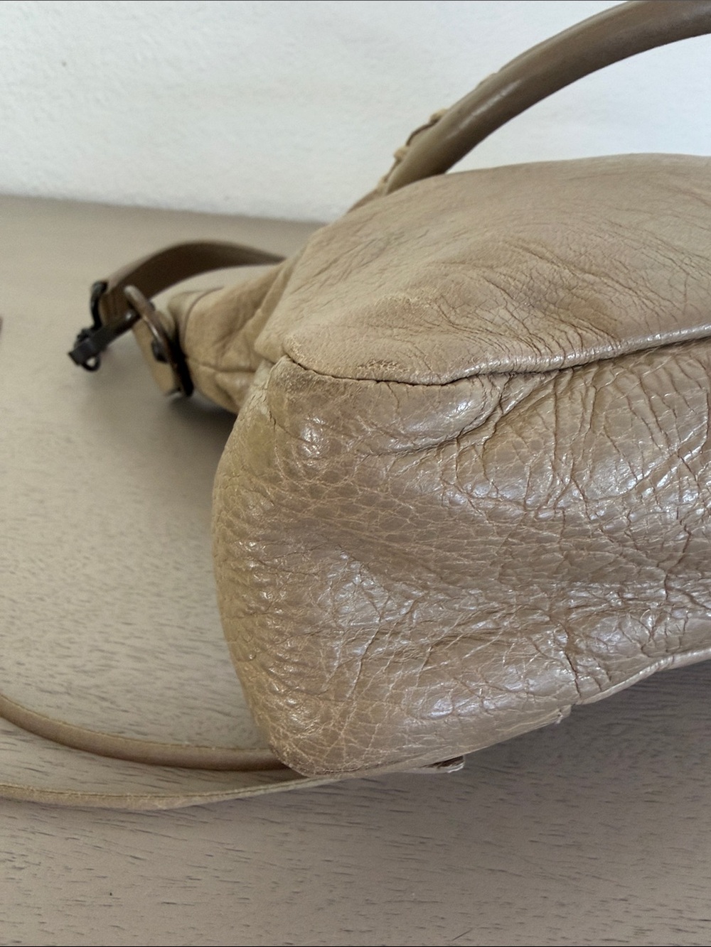 Balenciaga Classic City Bag Leather Shoulder Bag in Beige le First - Picture 5 of 10